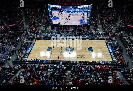 March 11 2023 Las Vegas, NV, U.S.A. Overhead view of T Mobile during the NCAA Pac 12 Men's Basketball Tournament Championship between Arizona Wildcats and the UCLA Bruins at T Mobile Arena Las Vegas, NV. Thurman James/CSM Stock Photo
