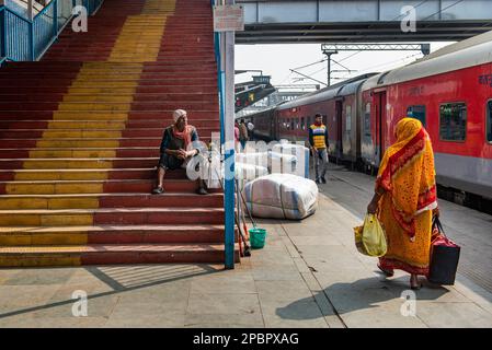 This station is nostalgic for Bengali people and very important with too many features. This is the Entry point to Nepal, Sikkim, Bhutan, Bangladesh and 7 sister states Assam, Arunachal, Nagaland, Manipur, Mizoram, Tripura, Meghalaya. The New Jalpaiguri Junction railway station was established in 1960. It is the largest as well as the busiest railway junction in Northeast India. This junction is the largest among the railway stations which serve the city of Siliguri, the largest metropolis of North Bengal. New Jalpaiguri Junction acts as a connecting base for the Northeastern states to the In Stock Photo