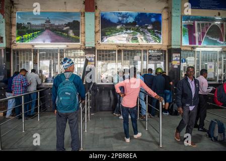 Siliguri, West Bengal, India. 24th Feb, 2023. This station is nostalgic for Bengali people and very important with too many features. This is the Entry point to Nepal, Sikkim, Bhutan, Bangladesh and 7 sister states Assam, Arunachal, Nagaland, Manipur, Mizoram, Tripura, Meghalaya. The New Jalpaiguri Junction railway station was established in 1960. It is the largest as well as the busiest railway junction in Northeast India. This junction is the largest among the railway stations which serve the city of Siliguri, the largest metropolis of North Bengal. New Jalpaiguri Junction acts as a conne Stock Photo