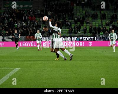 Claudiu Bumba of Kisvarda Master Good controls the ball during the