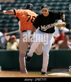 Mar 20, 2007 - Jupiter, FL, USA - Florida Marlins third baseman/first  baseman AARON BOONE is part of three generations of the Boone family to  play in the majors. He is seen