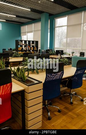 Comfortable co-working space. Interior of modern office Stock Photo