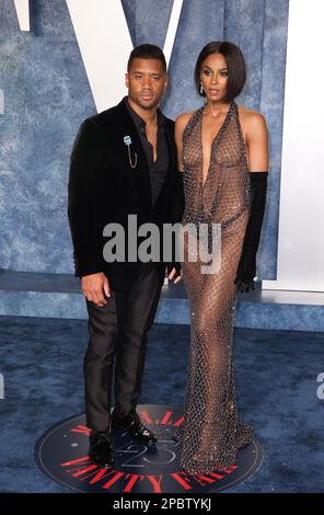 Ciara and Russell Wilson attend the 2023 Vanity Fair Oscar Party at Wallis Annenberg Center for the Performing Arts on March 12, 2023 in Beverly Hills, California. Photo: CraSH/imageSPACE Stock Photo