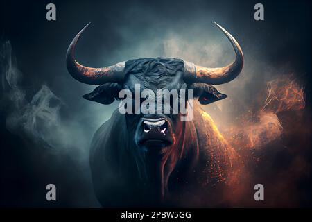 Hand drawn red bull for t-shirt logo wallpaper Vector Image