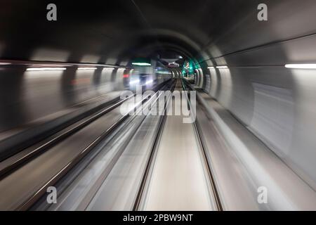 Real tunnel with high speed. High quality photo Stock Photo