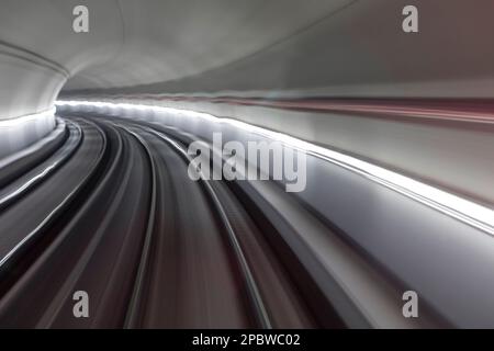 Real tunnel with high speed. High quality photo Stock Photo