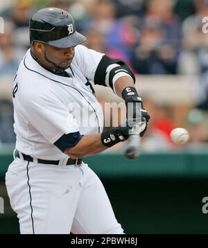 DETROIT, MI- JUNE 26: Designated hitter Gary Sheffield #3 of the Detroit  Tigers follows through on his swing after hitting the baseball against the  St. Louis Cardinals at Comerica Park on June 26, 2008 in Detroit, Michigan.  The Tigers defeated the Card
