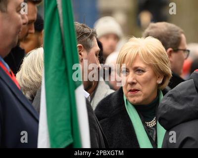 Heather Humphreys TD (Fine Gael) Irish Minister for Rural and Community Development and Minister for Social Protection, taking part in the St Patrick' Stock Photo