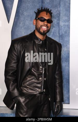 Beverly Hills, USA. 13th Mar, 2023. Miguel attends the 2023 Vanity Fair Oscar Party at Wallis Annenberg Center for the Performing Arts on March 12, 2023 in Beverly Hills, California. Photo: CraSH/imageSPACE Credit: Imagespace/Alamy Live News Stock Photo