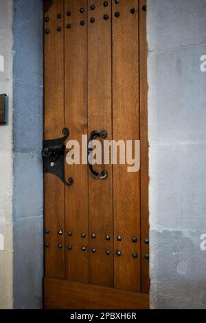 Grossmunster or Grossmünster church interior in Zurich city Switzerland, no people. Stock Photo