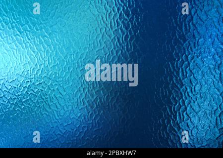 Blue stained glass window texture. Stock Photo