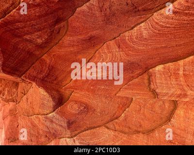 Colored canyon with red rocks in Egypt. Stock Photo