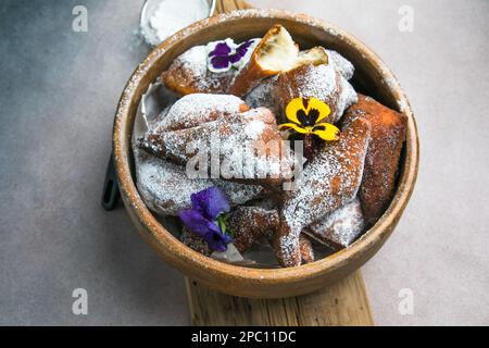 Mandazi is a slightly sweet East African Street Food Stock Photo