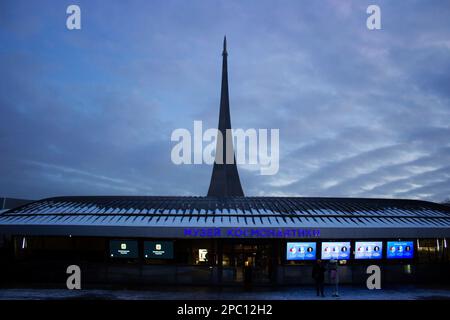 March 9, 2023, Moscow, Russia: The Memorial Museum of Cosmonautics in Moscow. 62nd anniversary of the first human space flight conducted by Soviet cosmonaut Yuri Gagarin. The Museum of Cosmonautics in Moscow opened in April 1981. (Credit Image: © Vlad Karkov/SOPA Images via ZUMA Press Wire) EDITORIAL USAGE ONLY! Not for Commercial USAGE! Stock Photo