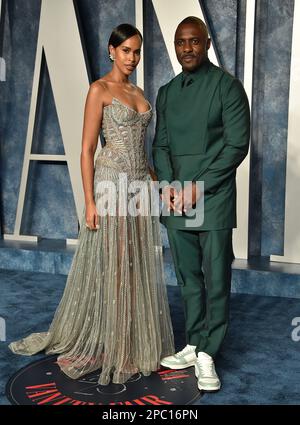 Beverly Hills, USA. 12th Mar, 2023. Sabrina Dhowre Elba and Idris Elba arriving at the Vanity Fair Oscar Party held at the Wallis Annenberg Center for the Performing Arts on March 12, 2023 in Beverly Hills, CA. © OConnor-Arroyo/AFF-USA.com Credit: AFF/Alamy Live News Stock Photo