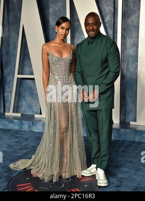 Beverly Hills, USA. 12th Mar, 2023. Sabrina Dhowre Elba and Idris Elba arriving at the Vanity Fair Oscar Party held at the Wallis Annenberg Center for the Performing Arts on March 12, 2023 in Beverly Hills, CA. © OConnor-Arroyo/AFF-USA.com Credit: AFF/Alamy Live News Stock Photo