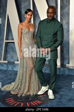 Beverly Hills, USA. 12th Mar, 2023. Sabrina Dhowre Elba and Idris Elba arriving at the Vanity Fair Oscar Party held at the Wallis Annenberg Center for the Performing Arts on March 12, 2023 in Beverly Hills, CA. © OConnor-Arroyo/AFF-USA.com Credit: AFF/Alamy Live News Stock Photo