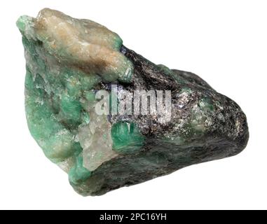 Rough emeralds - green Beryl (c6cm across) Stock Photo