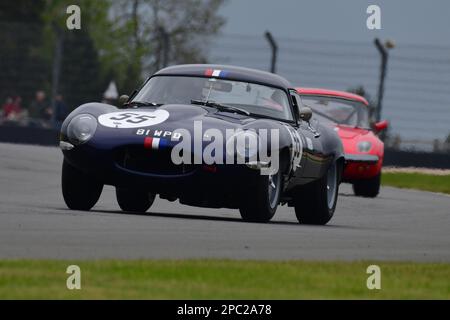 Martin Melling, Mark Burton, Jason Minshaw, Jaguar E-Type Low Drag, RAC Pall Mall Cup for pre '66 GT and Touring Cars pre'63 GTs and pre '60 Sports Ca Stock Photo