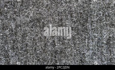 one-color gray texture carpet with a coarse fleecy surface full frame, curly pile in the structure of a dense material macro view Stock Photo