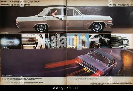 Opel Diplomat V8 advert in Life magazine June 15, 1964 Stock Photo