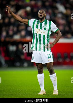 Anderson Esiti of Ferencvarosi TC prior to the UEFA Europa League