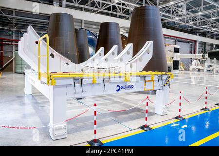 Interior of the Getafe plant of Construcciones Aeronáuticas S.A., on