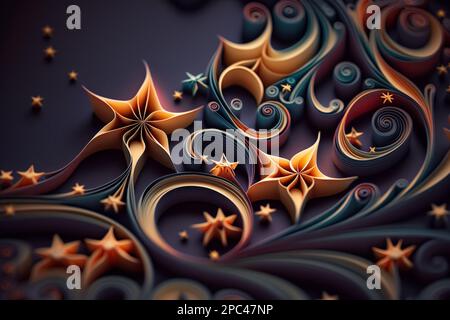 Download Planets Paper Quilling Space Royalty-Free Stock