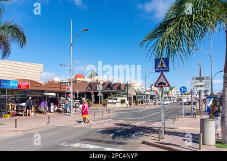 Resort centre, Avenue Ntra. Sra. del Carmen, Corralejo, Fuerteventura, Canary Islands, Kingdom of Spain Stock Photo