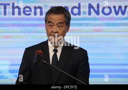 Seminar on Hong Kong Legislative Council Then and Now with former Chief Executive Leung Chung-yin, at Saxon Tower in Lai Chi Kok. 10FEB23 SCMP / Jonathan Wong Stock Photo