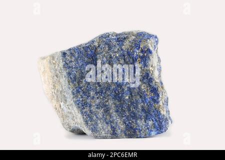 Lapis lazuli, or lapis for short, is a deep-blue metamorphic rock used as a semi-precious stone Stock Photo