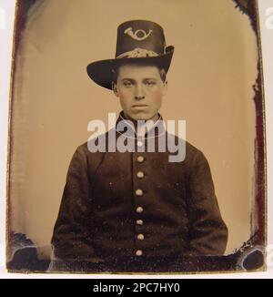American Civil War. Two unidentified African American soldiers in Union ...