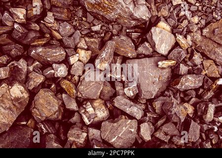 Stones texture and background. Rock texture . Crushed gravel background. Seamless texture of gravel for background. Stock Photo