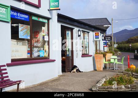 Ardgroom village stores and fuel station on the Beara Peninsula, County Cork, Ireland - John Gollop Stock Photo