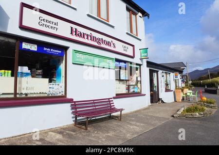 Ardgroom village stores and fuel station on the Beara Peninsula, County Cork, Ireland - John Gollop Stock Photo