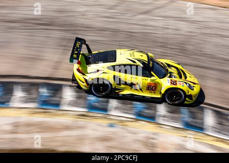 Sebring, Vereinigte Staaten. 11th Mar, 2023. Porsche 911 RSR, Iron Lynx (#60), Matteo Cressoni (I), Alessio Picariello (B), Claudio Schiavoni (I) World Endurance Championship 2023 Credit: dpa/Alamy Live News Stock Photo