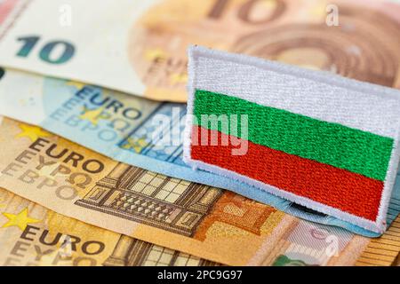 Bulgaria's accession to the euro zone, Euro adoption, Business concept, Adoption of the common European currency Stock Photo