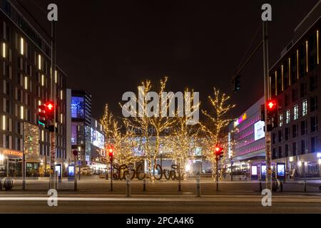 Mercedes Benz Arena in Berlin on a quiet winter evening Stock Photo