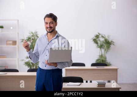 Young teacher in telestudy concept Stock Photo