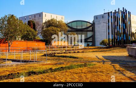 Nice, France - August 7, 2022: Modern and Contemporary Art Museum MAMAC Musee d'Art Moderne et Contemporain in Carabace district of Nice on French Riv Stock Photo