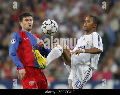 Soccer - UEFA Champions League - Group E - Real Madrid v Steaua Bucuresti -  Santiago Bernabeu. Sorin Paraschiv, Steaua Bucuresti Stock Photo - Alamy