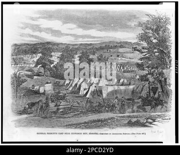 General Fremont's camp near Jefferson City, Missouri - Sketched by ...