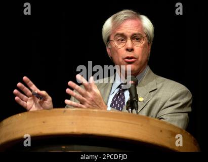 Rep. John Barrow D Ga speaks while his opponent in the Georgia