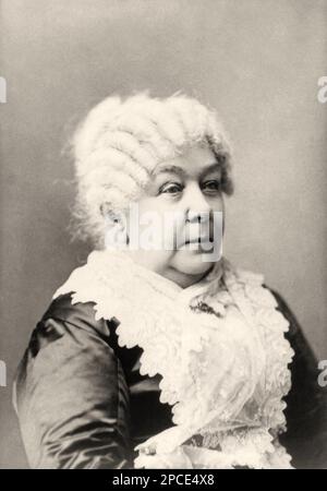 1890 ca , USA : The social activist abolitionist  and leading figure of the early woman's movement ELIZABETH CADY STANTON ( 1815 - 1902 ) . Photo by Veeder.- SUFFRAGETTA - sufraggetta - Sufragist - POLITICO - POLITICIAN - POLITICA - POLITIC - FEMMINISMO - FEMMINISTA  - FEMMINISTE - SUFFRAGETTE - USA - ritratto - portrait  - FEMMINISM - FEMMINIST - SUFFRAGIO UNIVERSALE - VOTO POLITICO ALLE DONNE - FASHION - MODA  - OTTOCENTO - 800's - '800 - donna anziana vecchia - ancient old woman - lace - pizzo ----  Archivio GBB Stock Photo