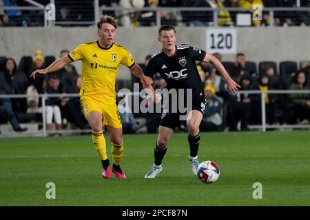 COLUMBUS, OH - MARCH 04: Aidan Morris #8 of Columbus Crew looks on