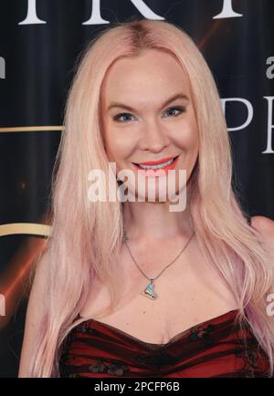 Los Angeles, California, USA. 12th March, 2023. A guest attending the GTK PR Agency Oscar Viewing Party in Los Angeles, California. Credit: Sheri Determan Stock Photo