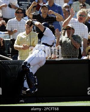 San Diego Padres catcher Mike Piazza waits for the game to start between  the Padres and the Los Angeles Dodgers at Petco Park in San Diego, CA, on  August 23, 2006. The