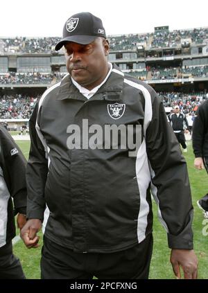 Oakland Raiders head coach Art Shell watches the game from the sidelines in  the first quarter at Giants Stadium in East Rutherford, New Jersey on  December 31, 2006. (UPI Photo/John Angelillo Stock