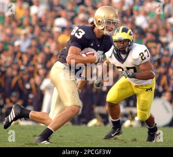 30 Years of Notre Dame on NBC: Jeff Samardzija's iconic stagger to the end  zone against UCLA - NBC Sports