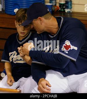 Quinn Hoffman, 9, son of San Diego Padres pitcher Trevor Hoffman